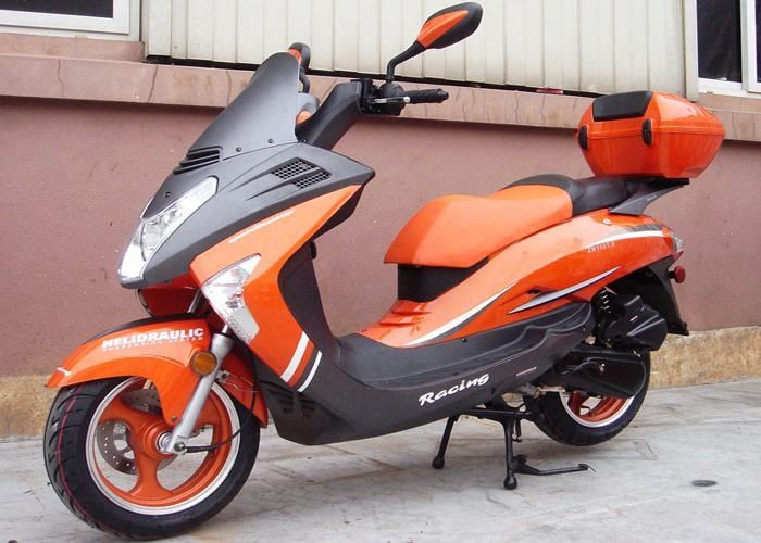 V Style Reflektor 150cc Skuter gazowy, skuter napędzany gazem z 2 lusterkami wstecznymi