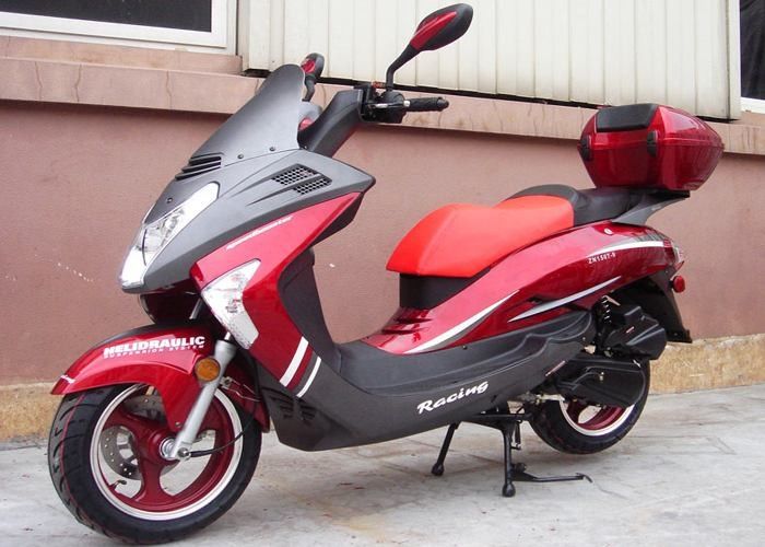 V Style Reflektor 150cc Skuter gazowy, skuter napędzany gazem z 2 lusterkami wstecznymi