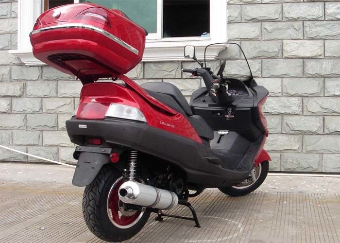 Red Motor Powered Scooter z hamulcem ręcznym, Motor Scooter 150cc z mocnym światłem