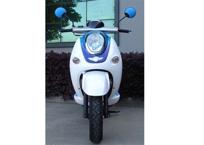 Biały / niebieski skuter Mini Bike 50cc z dwoma lusterkami / tylnym pudłem