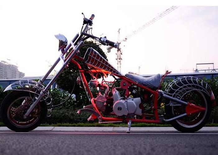 Spiderman Style 50cc Street Legal Motorcycle, Custom Harley Choppers 12V Battery 3L Tank