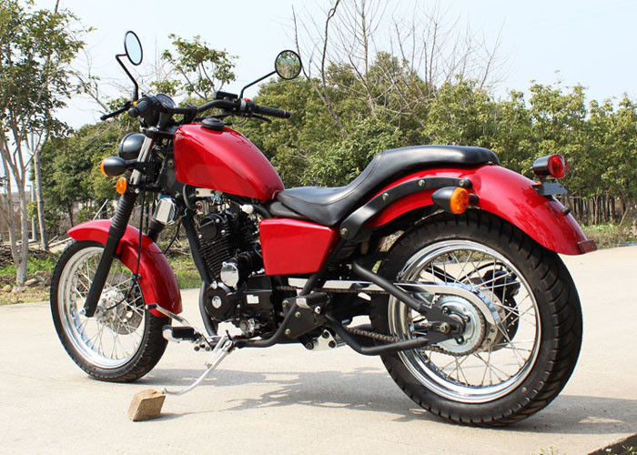 Red 250cc Chopper Motorcycle 90 km / H Low Oil Consumption Z 5 ręczną skrzynią biegów