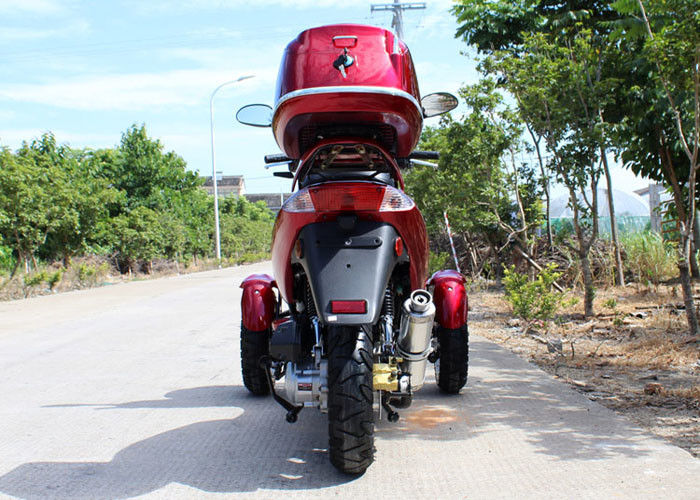 Chłodzony powietrzem 50cc Adult Tri Wheel Motorcycle Single Cylinder 4 suwowy z tylnym bokiem