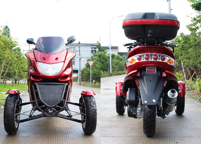 3-kołowy skuter motocyklowy 150 cm3 z silnikiem 8 KM 7,0 kW 7500 obr / min / tylnym pudłem