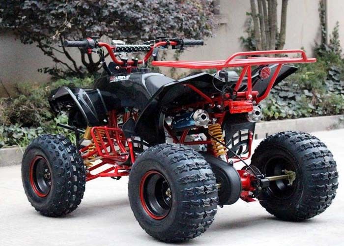Pojedynczy cylinder 125cc Atv Quad Bike Four Wheelers 4 X 4 z tylnym stojakiem / jasne reflektory
