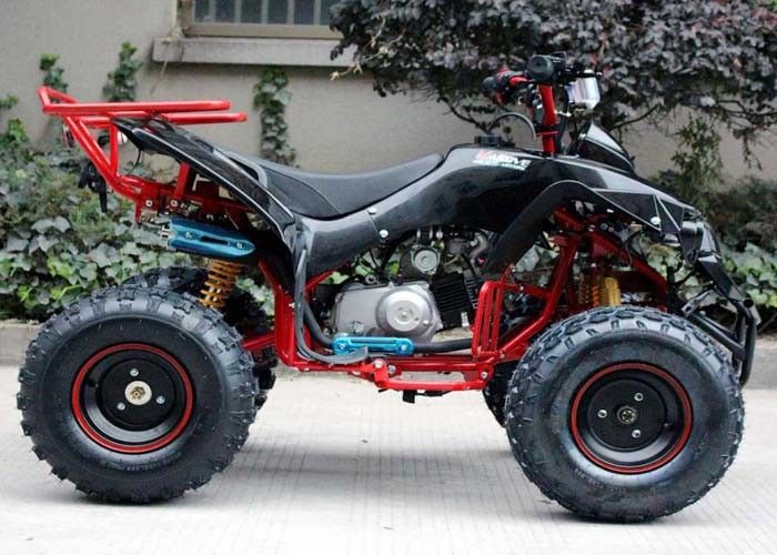 Pojedynczy cylinder 125cc Atv Quad Bike Four Wheelers 4 X 4 z tylnym stojakiem / jasne reflektory
