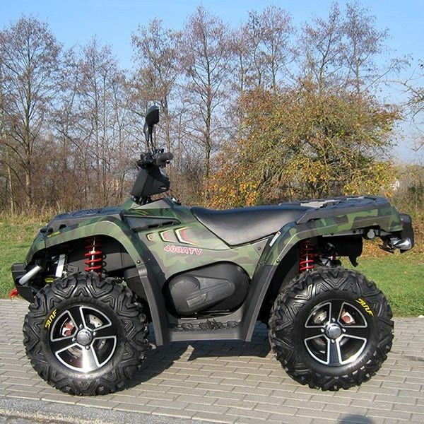 Chłodzony olejem 400cc Czterokołowy Atv Podwójny / Pojedynczy A - Ramię z aluminiową obręczą Elektryczne przesunięcie
