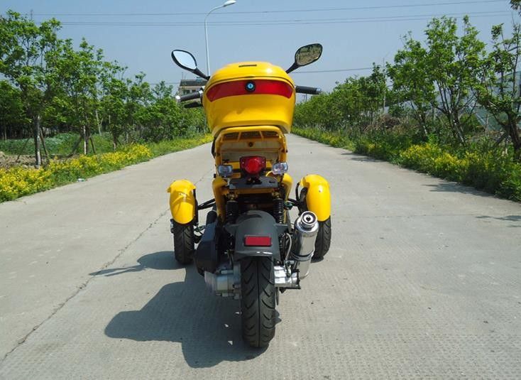 Typ poziomy Tri Wheel Motorcycle 50cc 3-kołowy skuter Trike 4 suwowy