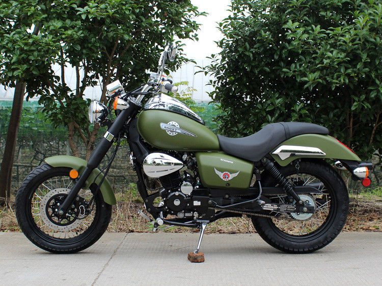 Zieleń wojskowa 250cc Bobber Chopper 90 Km / H Niskie zużycie oleju z 5 ręczną skrzynią biegów