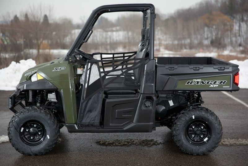Polaris Ranger Xp 900 Sage Green Gas Utility Pojazdy z przednią szybą i drzwiami