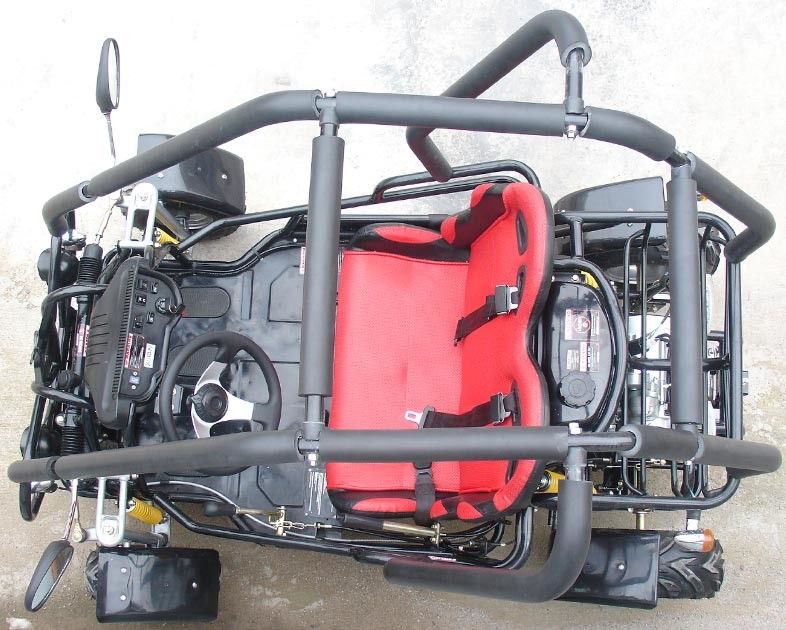 110cc Mały rozmiar Zmotoryzowane Go Kart, dorosły Go Kart Automatyczne sprzęgło 3 prędkości z odwrotnością