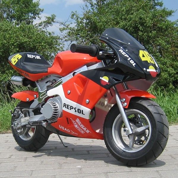 Red Mini Gas Dirt Bikes 50cc, Electric Start Small Dirt Bikes z automatyczną skrzynią biegów