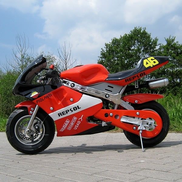 Red Mini Gas Dirt Bikes 50cc, Electric Start Small Dirt Bikes z automatyczną skrzynią biegów