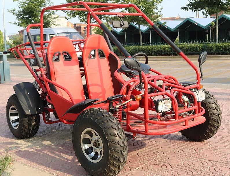 Poziome Typ Go Kart Buggy 4-suwowy chłodzony powietrzem 4-miejscowy przedni / tylny hamulec tarczowy