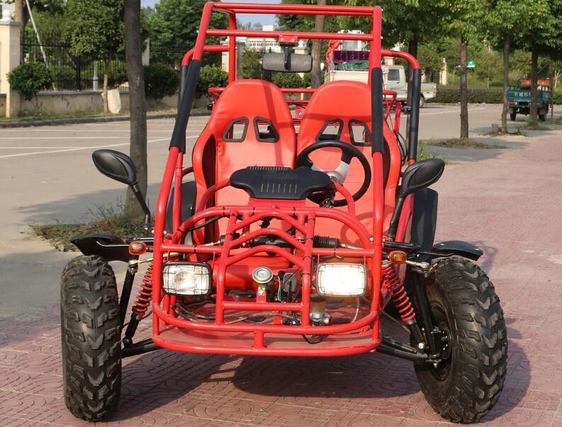 Poziome Typ Go Kart Buggy 4-suwowy chłodzony powietrzem 4-miejscowy przedni / tylny hamulec tarczowy