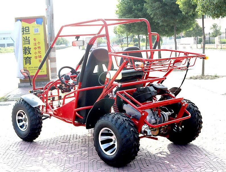 Poziome Typ Go Kart Buggy 4-suwowy chłodzony powietrzem 4-miejscowy przedni / tylny hamulec tarczowy
