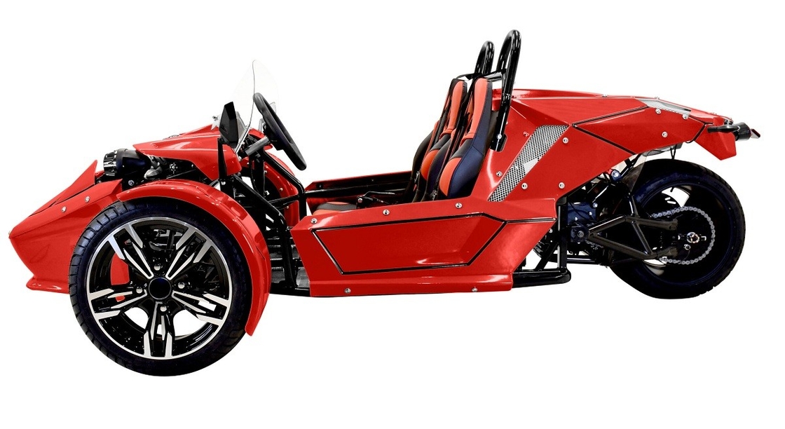 Trójkołowy motocykl E-Spider 72V Trike Mocny 3000w Mid Drive Motor Z Baterią Litową