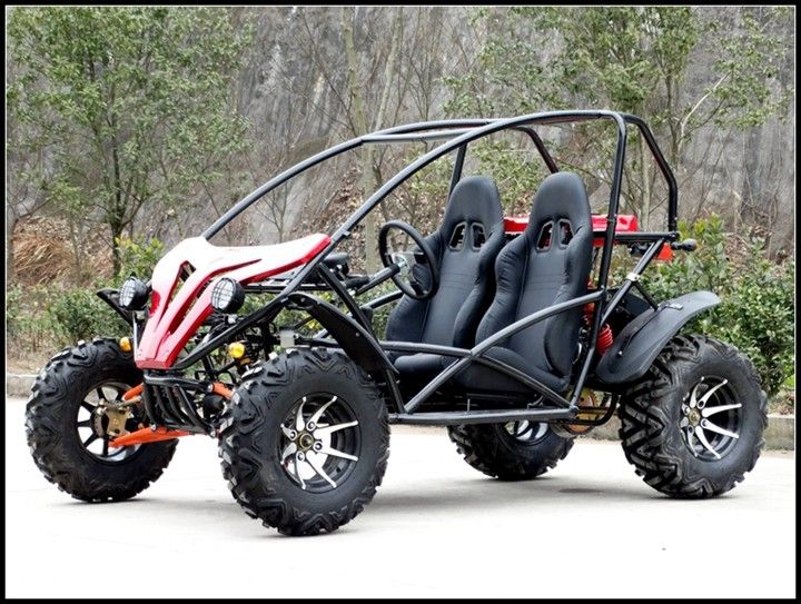 Kartka wyścigowa z gokartami 250cc Go Kart dla dorosłych z 2 dużymi światłami