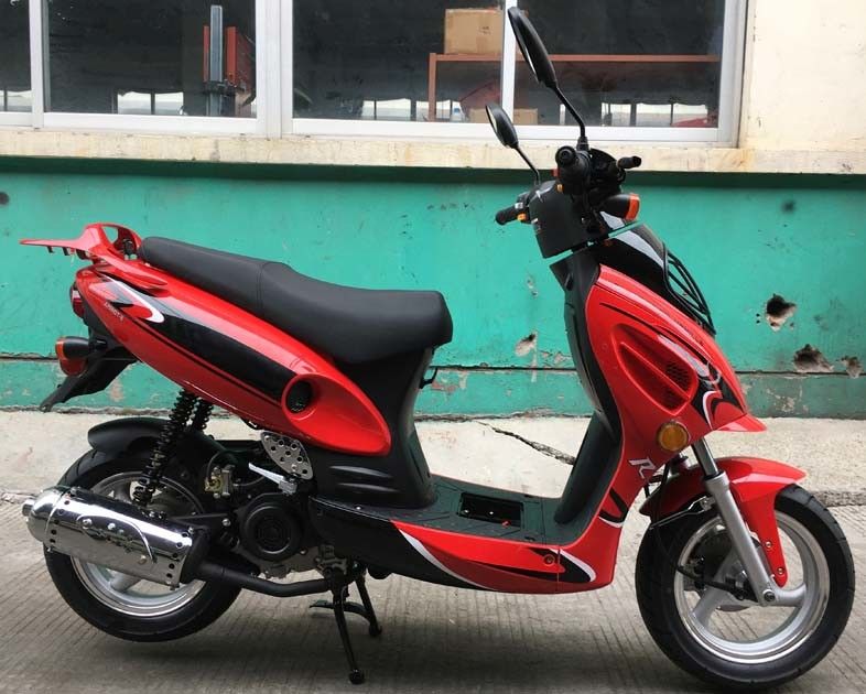 50cc CVT Forced Air Cooled Mini Bike Scooter Przedni Disc Tylny hamulec bębnowy