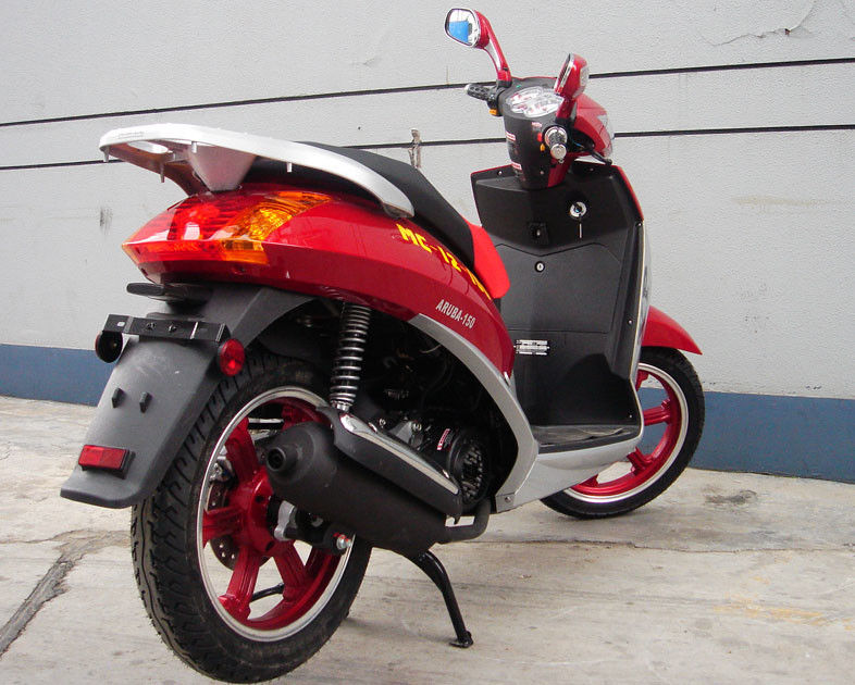 16 Inch Tire Adult Gas Scooter 150cc Rear Brum Brake Cvt Silnik chłodzony powietrzem