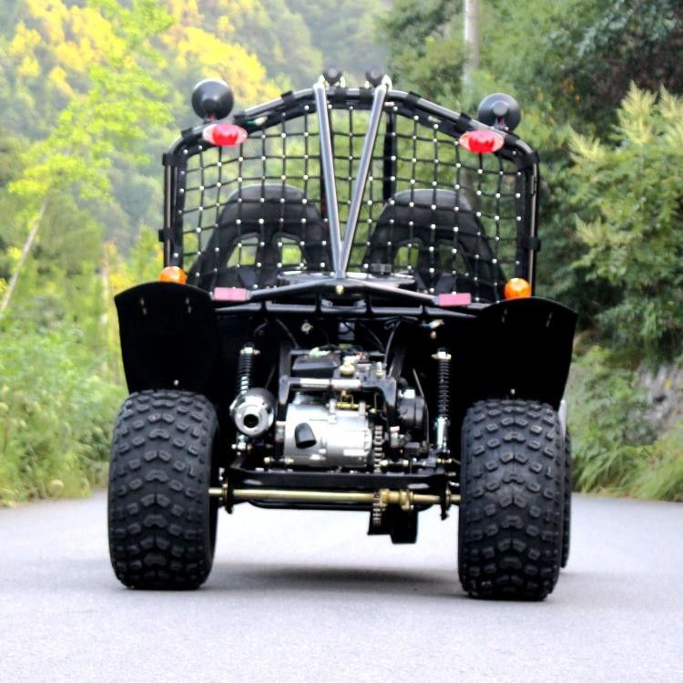 Chłodzony powietrzem dwumiejscowy Go Kart Elektryczny rozrusznik łańcuchowy 150 cm3 Duży rozmiar