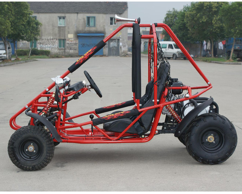 Chłodzony powietrzem CDI o pojemności 110 cm3 Elektromagnetyczny start z pojedynczym siedziskiem Go Tray Hamulec Akumulator 12V 6,5 Ah