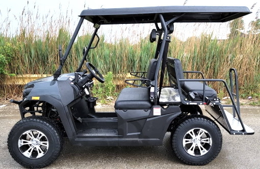 Gazowy wózek golfowy Pojazd użytkowy UTV Rancher 200 EFI z automatyczną skrzynią biegów. & Odwróć — SZARY