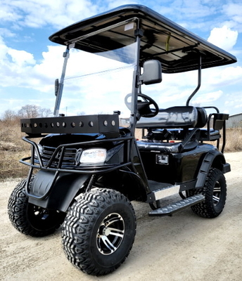 Elektryczny wózek golfowy 48 V Podniesiony Załadowany EMACHINE Czarny